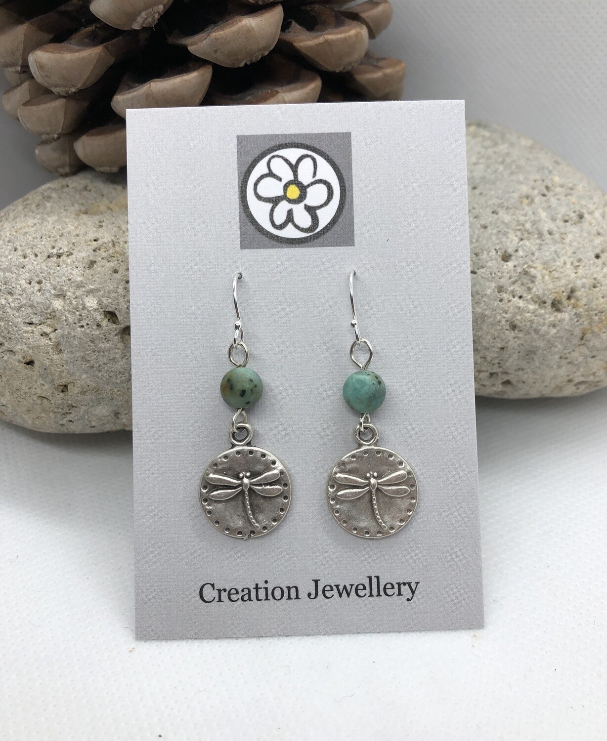 Dragonfly and Turquoise Earrings