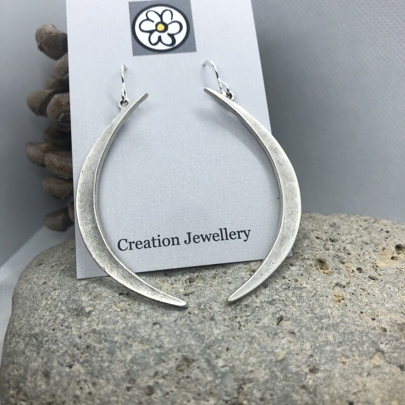 Elongated Moon Earrings