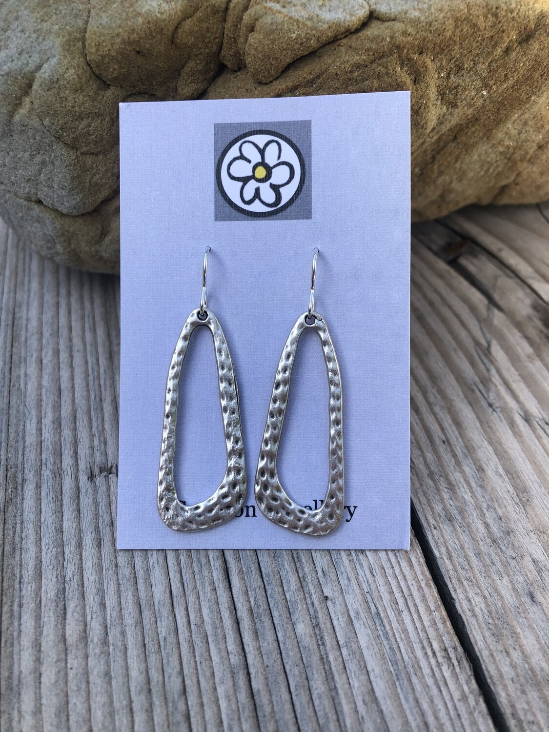 Hammered  Drop Earrings