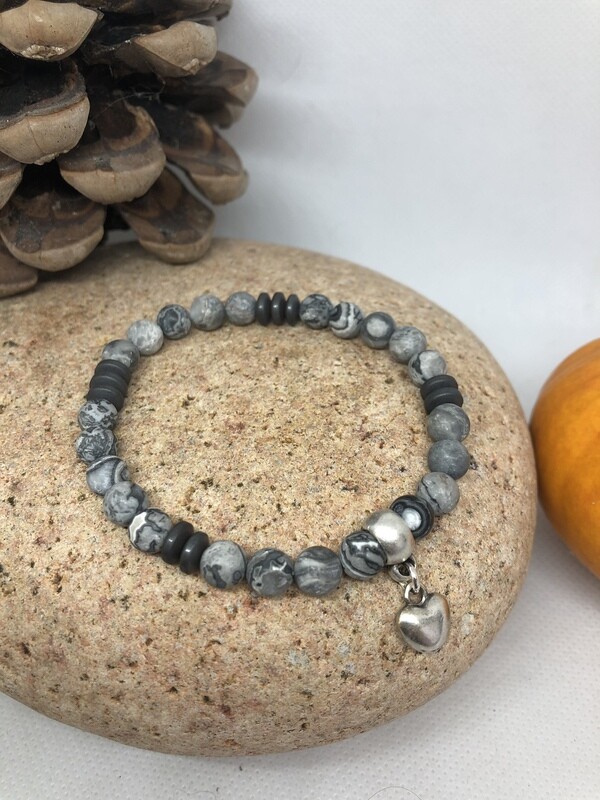 Frosted Picasso Jasper  Bracelet