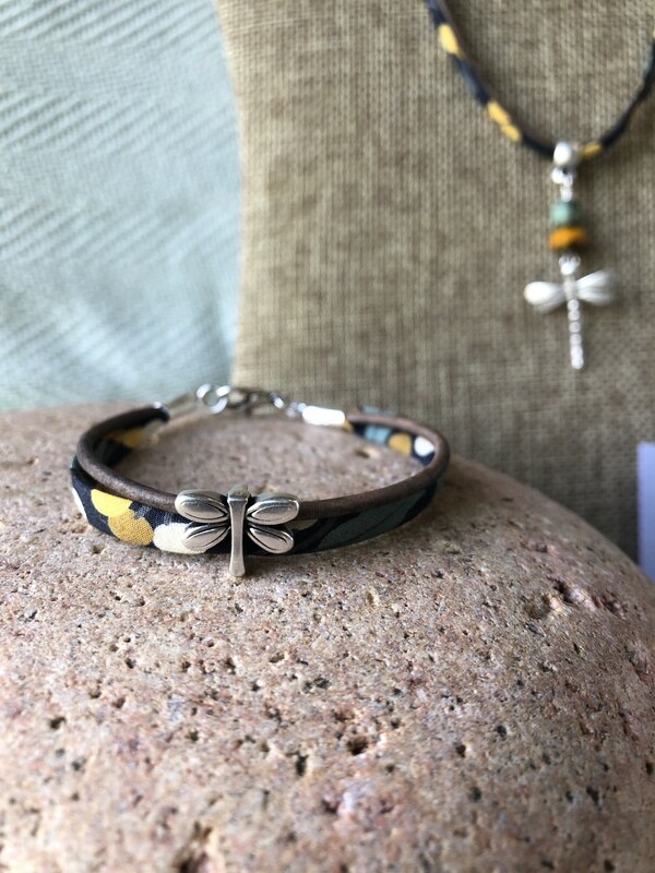 Liberty Bracelet - Grey, Green & Ochre