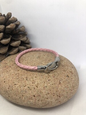 Pink Vegan Cord Bracelet