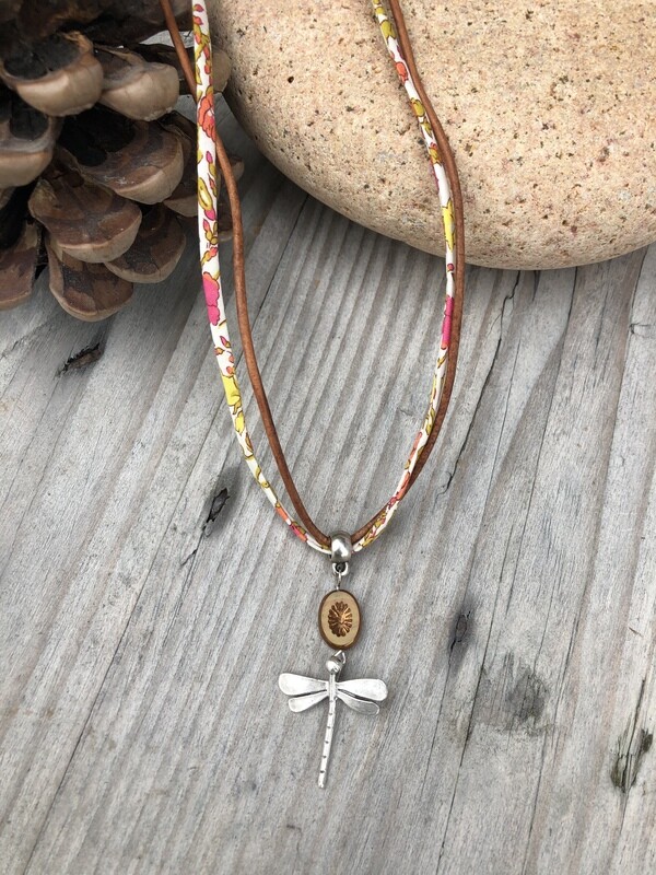 Liberty Dragonfly  Necklace - Autumnal