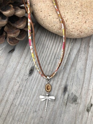Liberty Dragonfly Necklace - Autumnal