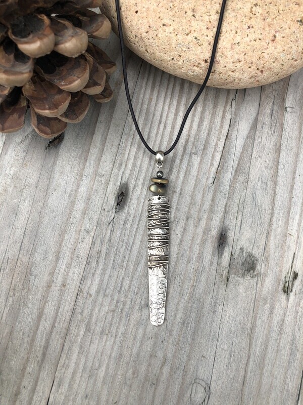 Chunky Necklace  with Hematite
