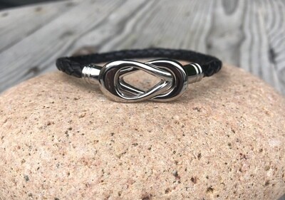 Stainless Steel Bracelet - Braided Black