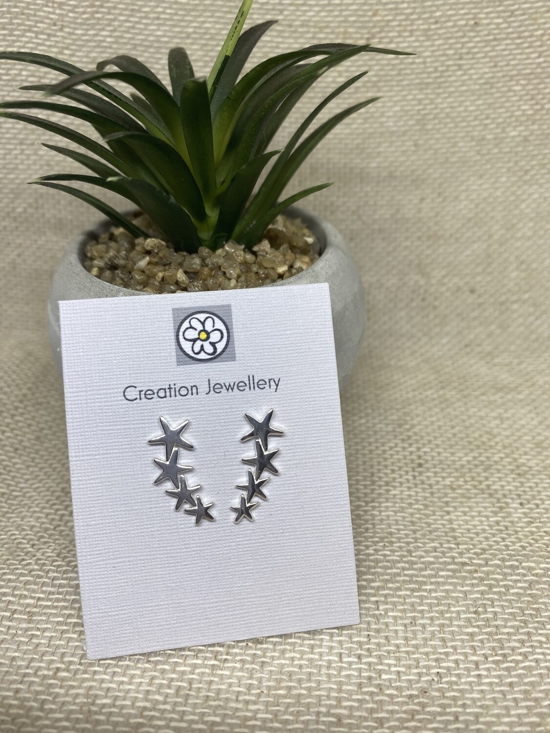 Sterling Silver Star Ear Climbers