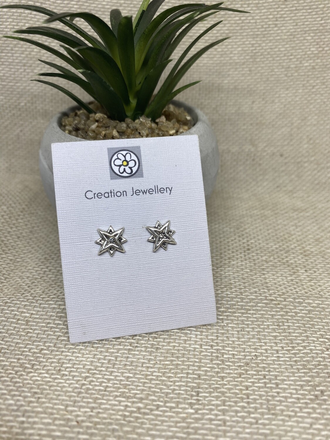 Sterling Silver  Star Earrings