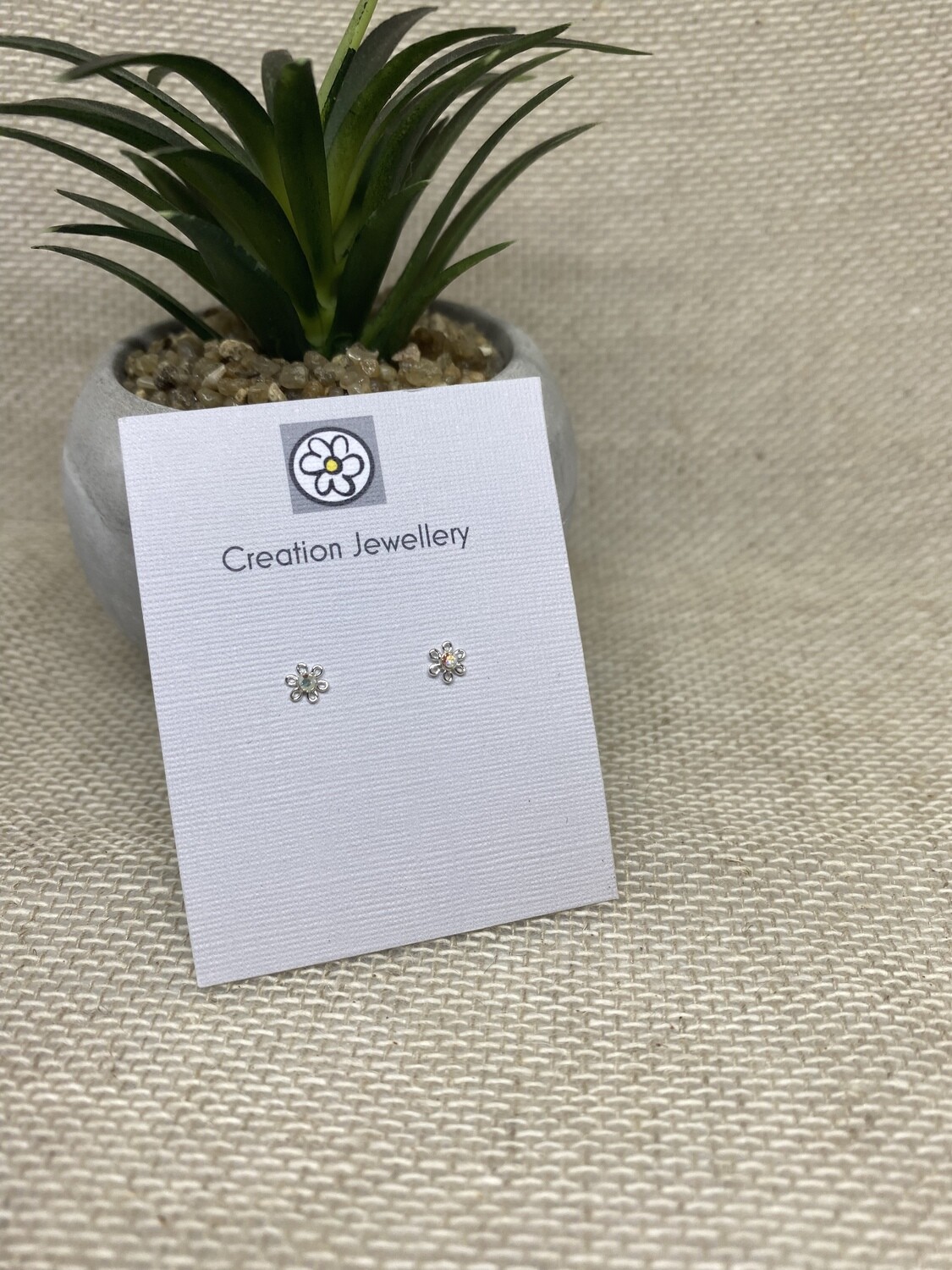 Sterling Silver Flower Earrings