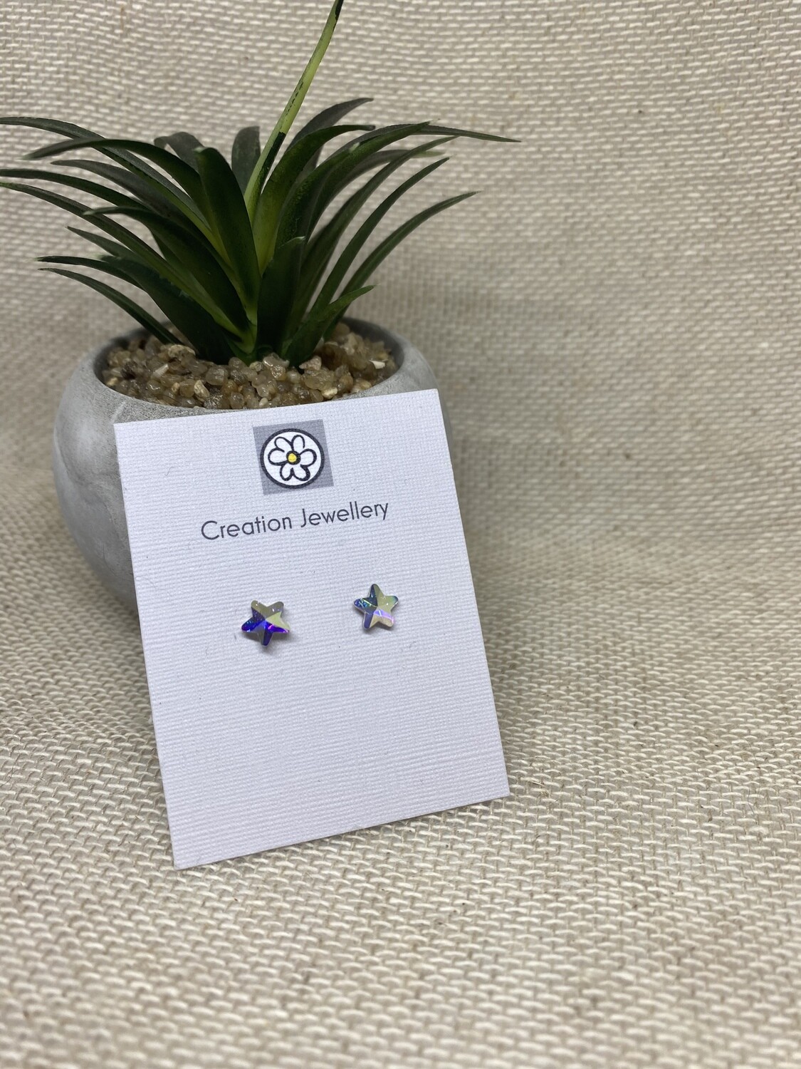 Sterling Silver Swarovski Star Earrings