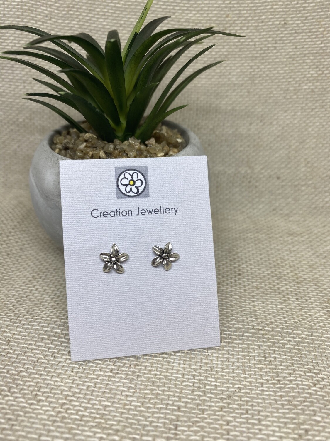 Sterling Silver Flower Earrings