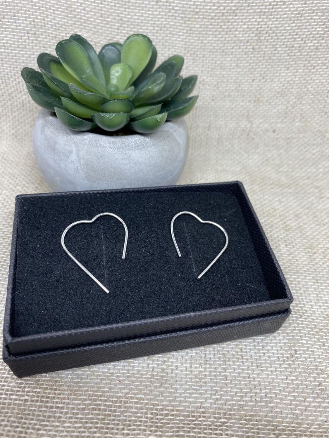 Sterling Silver Heart   Earrings