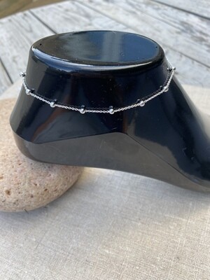 Sterling Silver Anklet - Ball