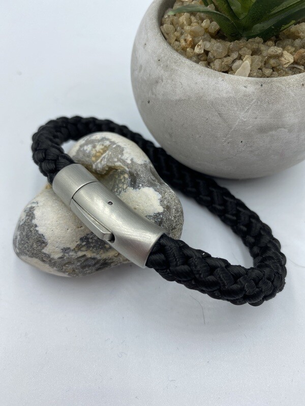 Men’s sailing cord bracelet - Black