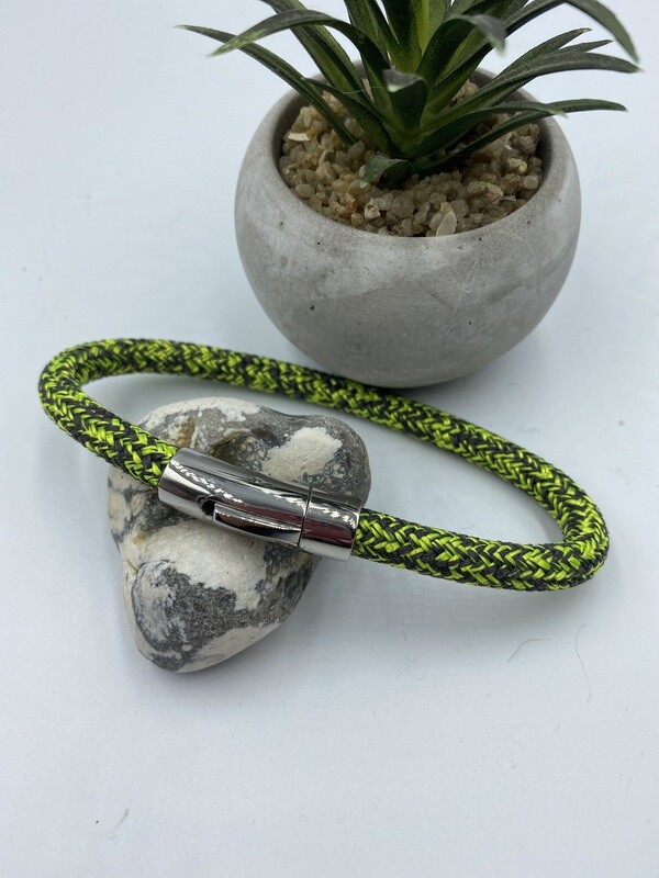 Men’s 8mm Dinghy rope bracelet - Vibrant  & Dark Grey