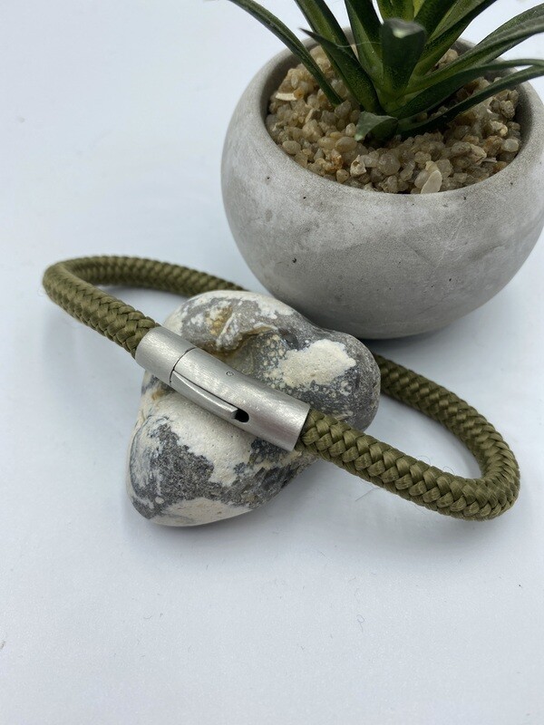 Men’s 8mm sailing cord bracelet - Khaki