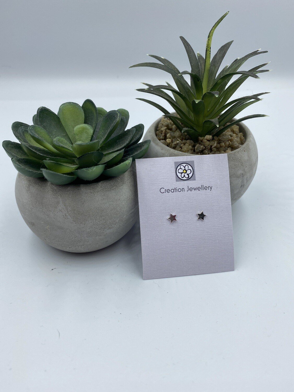 Sterling Silver Star Stud Earrings