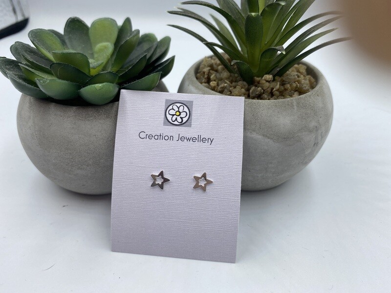 Sterling Silver 5mm Star Stud Earrings