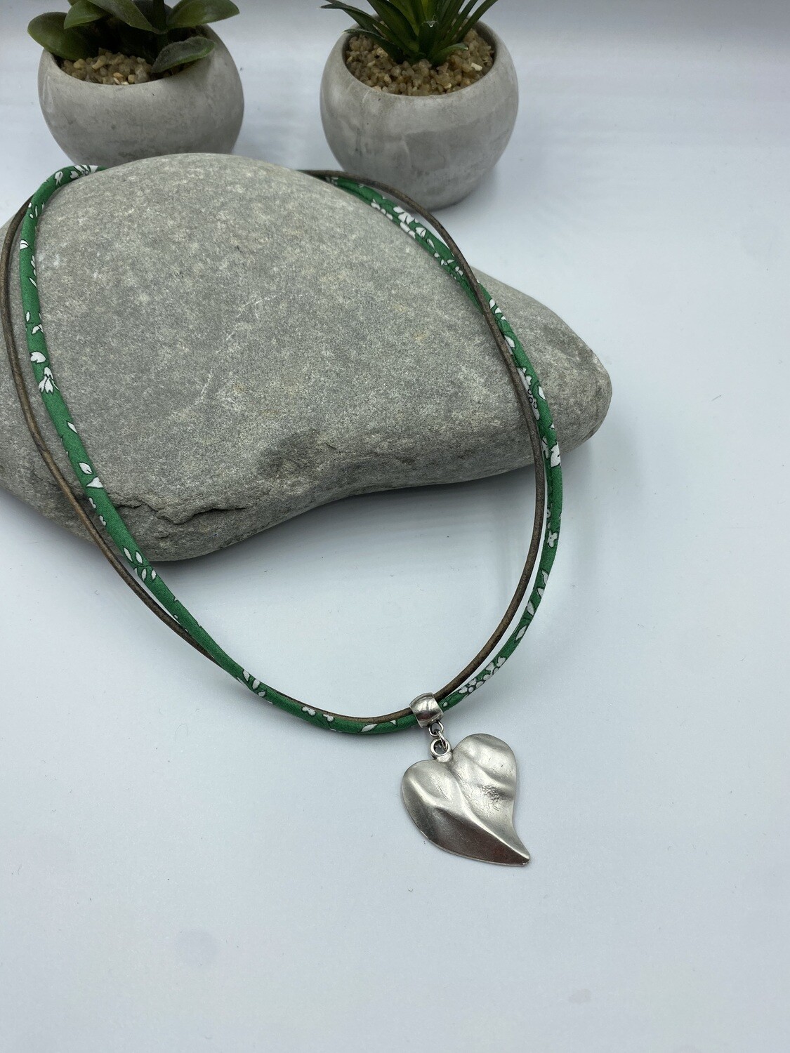 Heart Necklace - Green