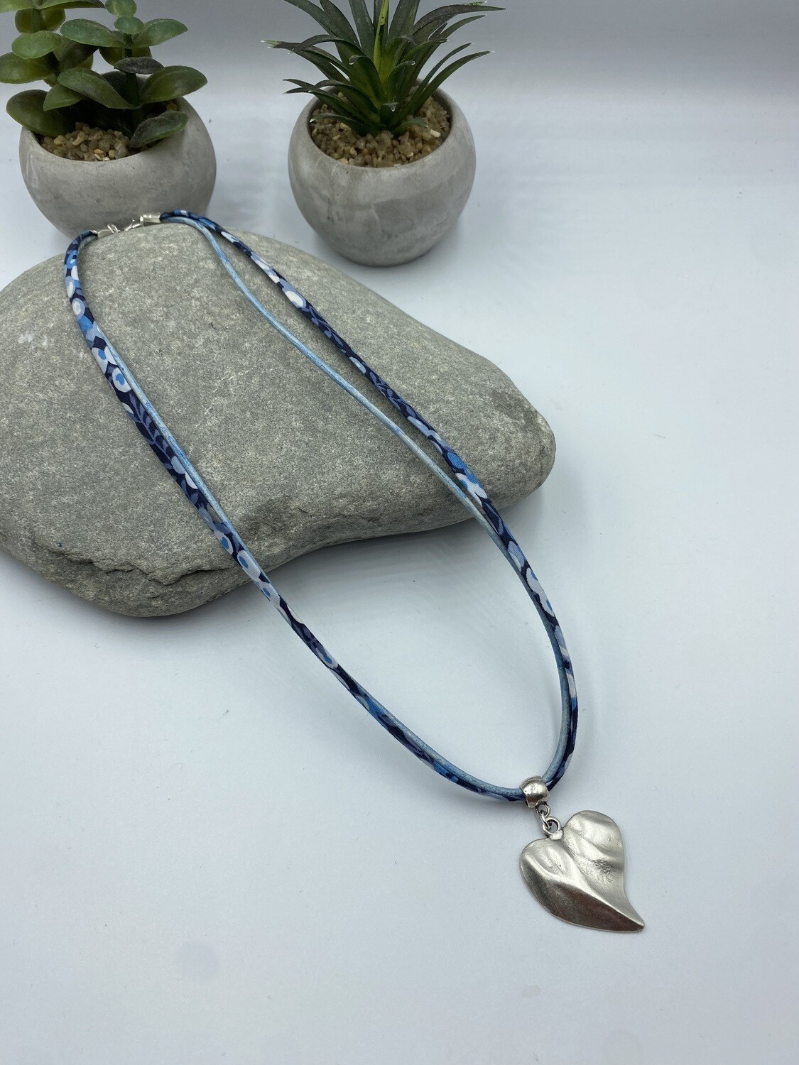 Heart Necklace - Blue