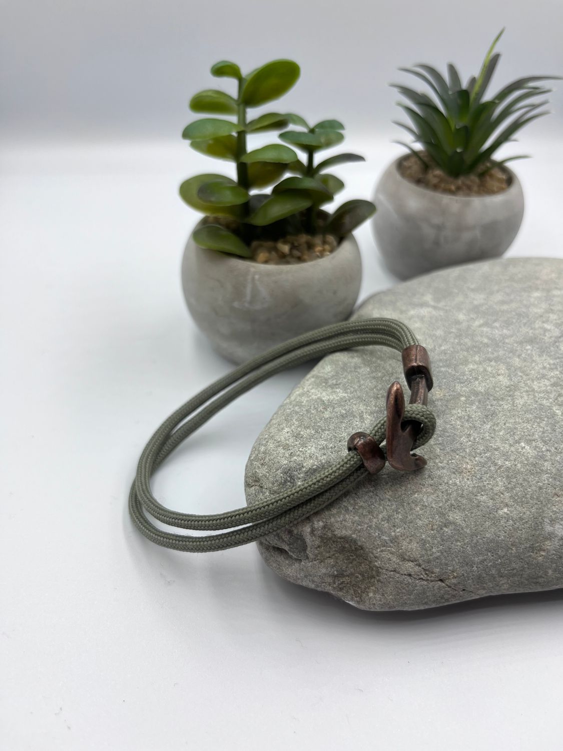 4mm  Khaki  Paracord Bracelet - Anchor