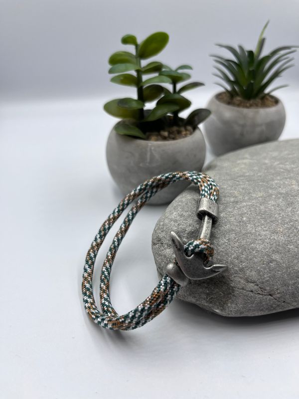 4mm  Multicoloured Paracord Bracelet - Anchor