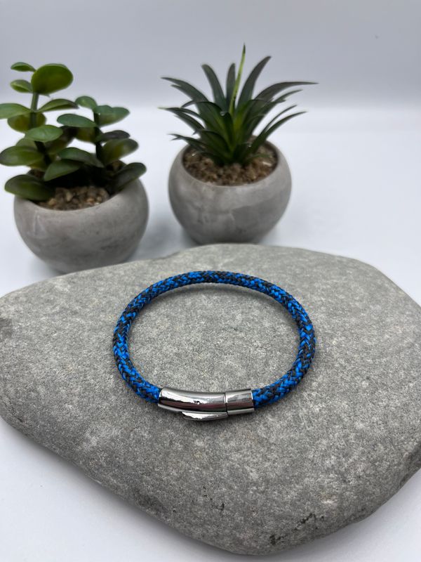 6mm- blue and black Sailing Rope Bracelet