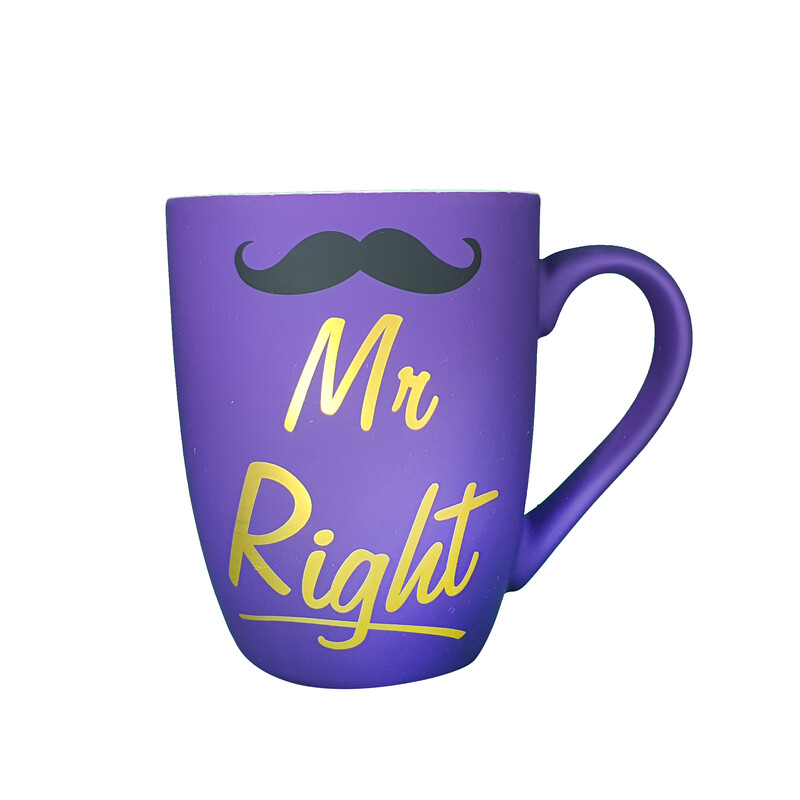 Mug Mr Right Azul Violeta Al Por Mayor