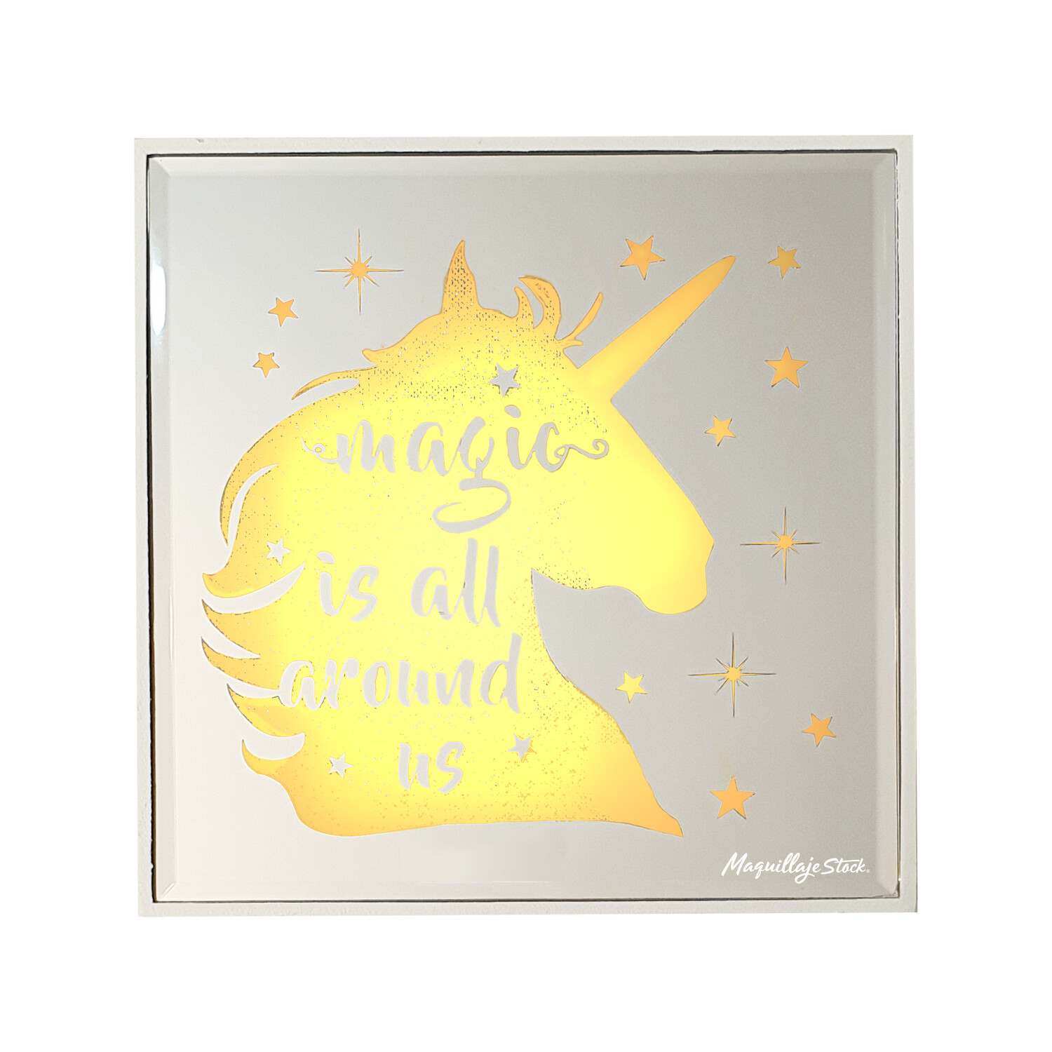 Cuadro Espejo Unicornio con Luz(LA-9560) Al Por Mayor
