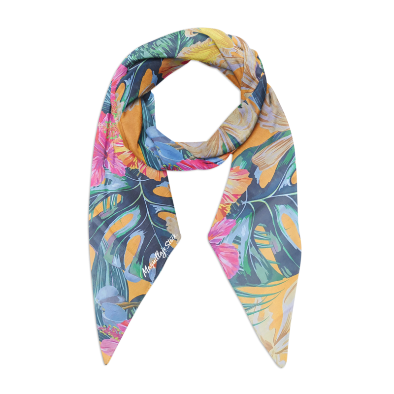 Pashmina 19MA07-3 Azul Al Por Mayor