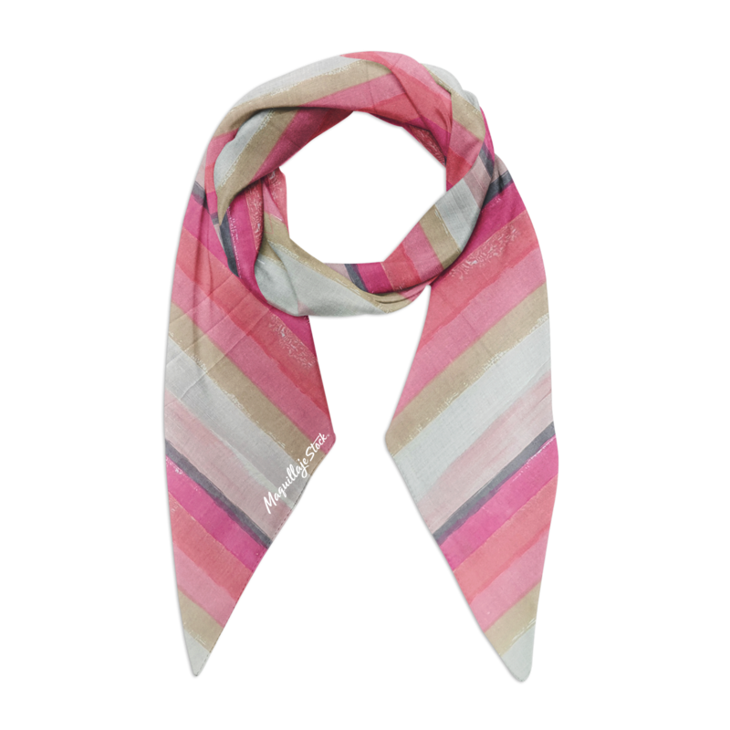 Pashmina 19MA01-2 Rosas Al Por Mayor