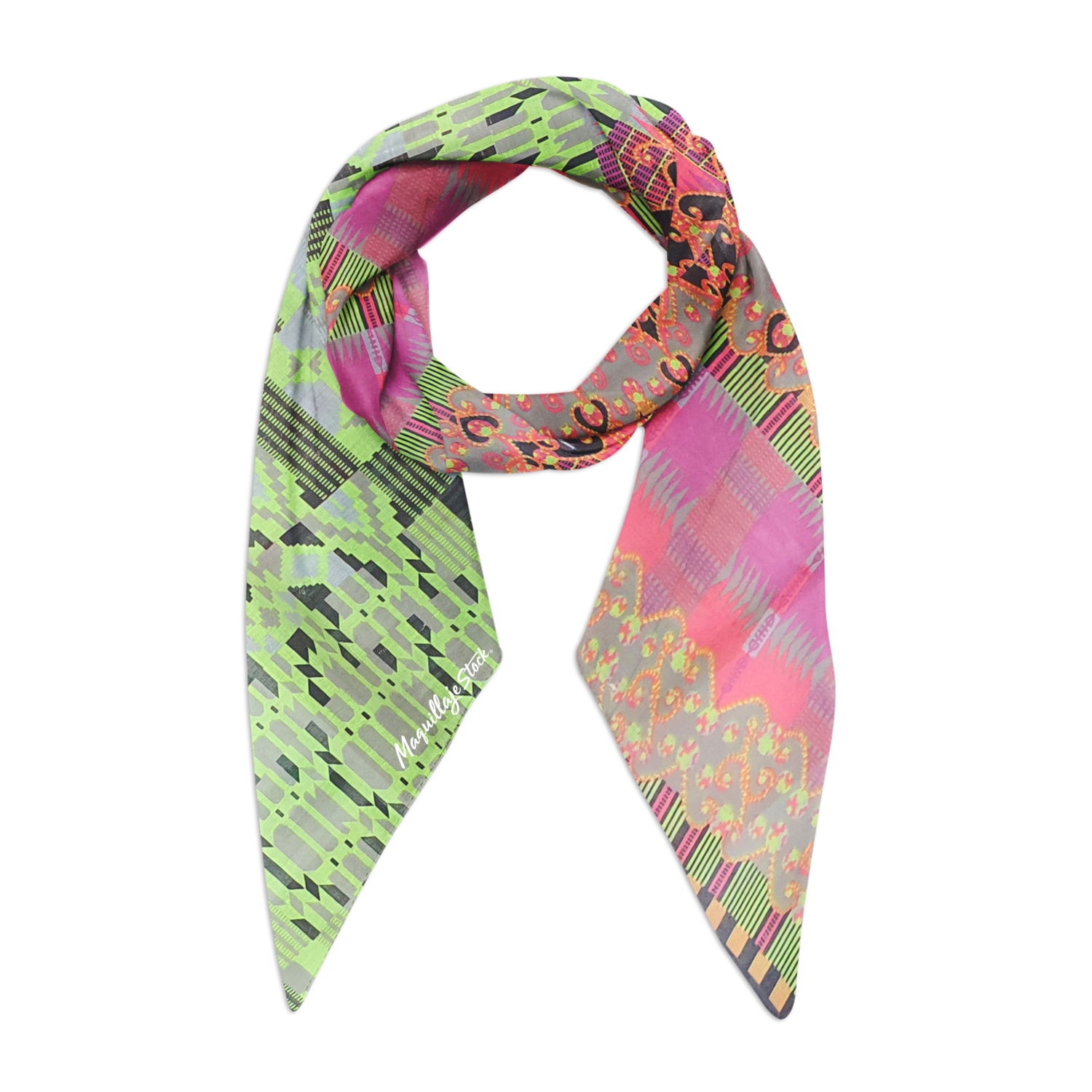 Pashmina 19MF02-14 Neon Al Por Mayor