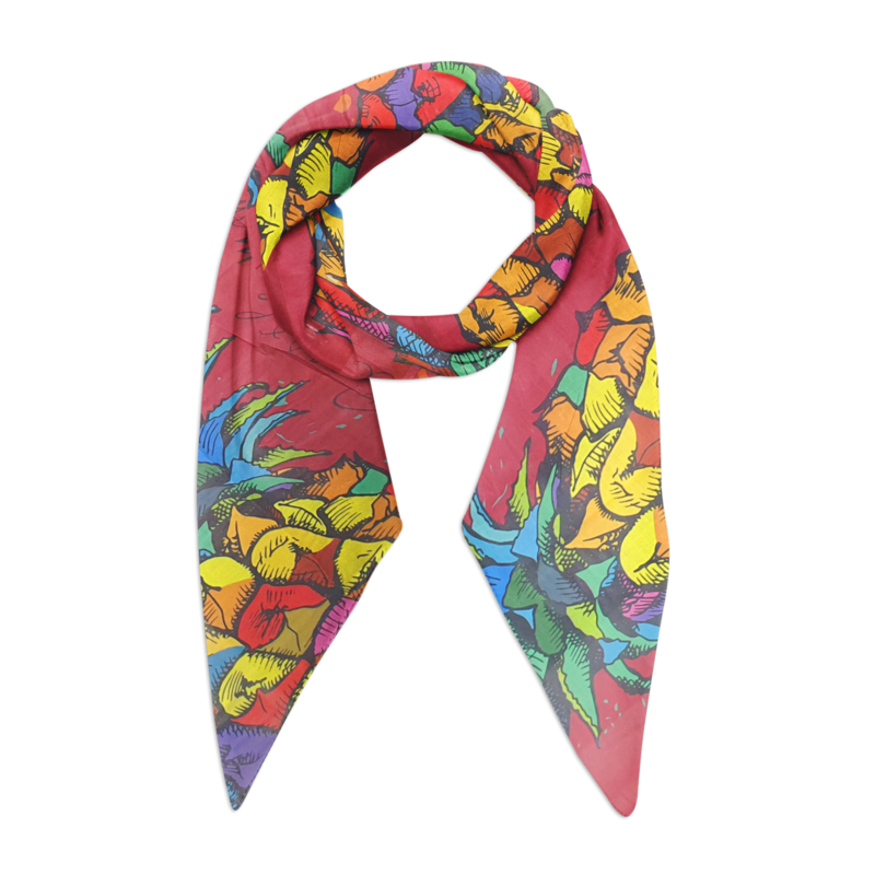 Pashmina 19MA07-4 Rojo Al Por Mayor