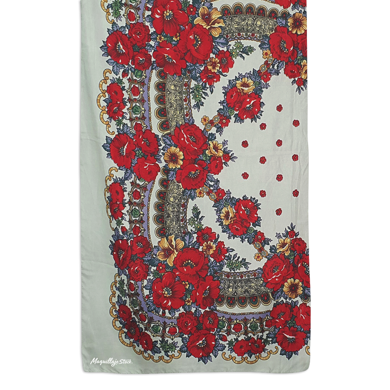 Pashmina 19MF04-1 Crema Al Por Mayor