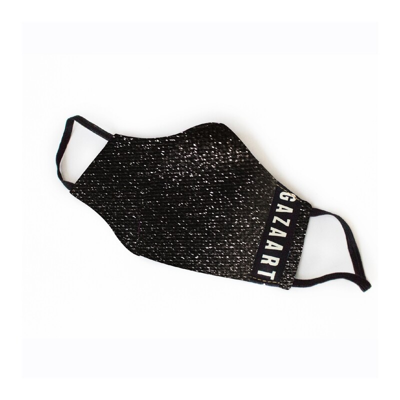 Tapabocas Bruno Negro Glam Gazaart Al Por Mayor