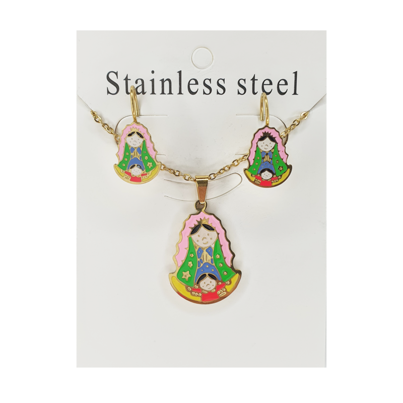 Juego Virgen PR567 3 Piezas En Acero Inoxidable Al Por Mayor