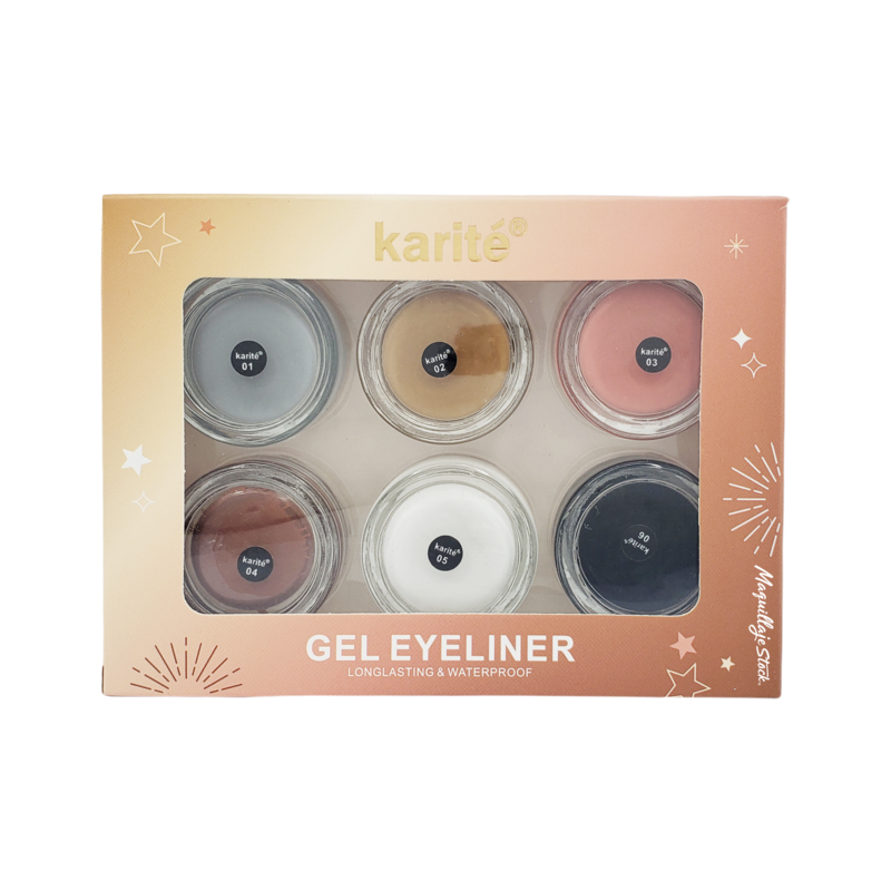 Delineador En Gel Set x6 Tonos Nude Waterproof 9524947A Karite Al Por Mayor
