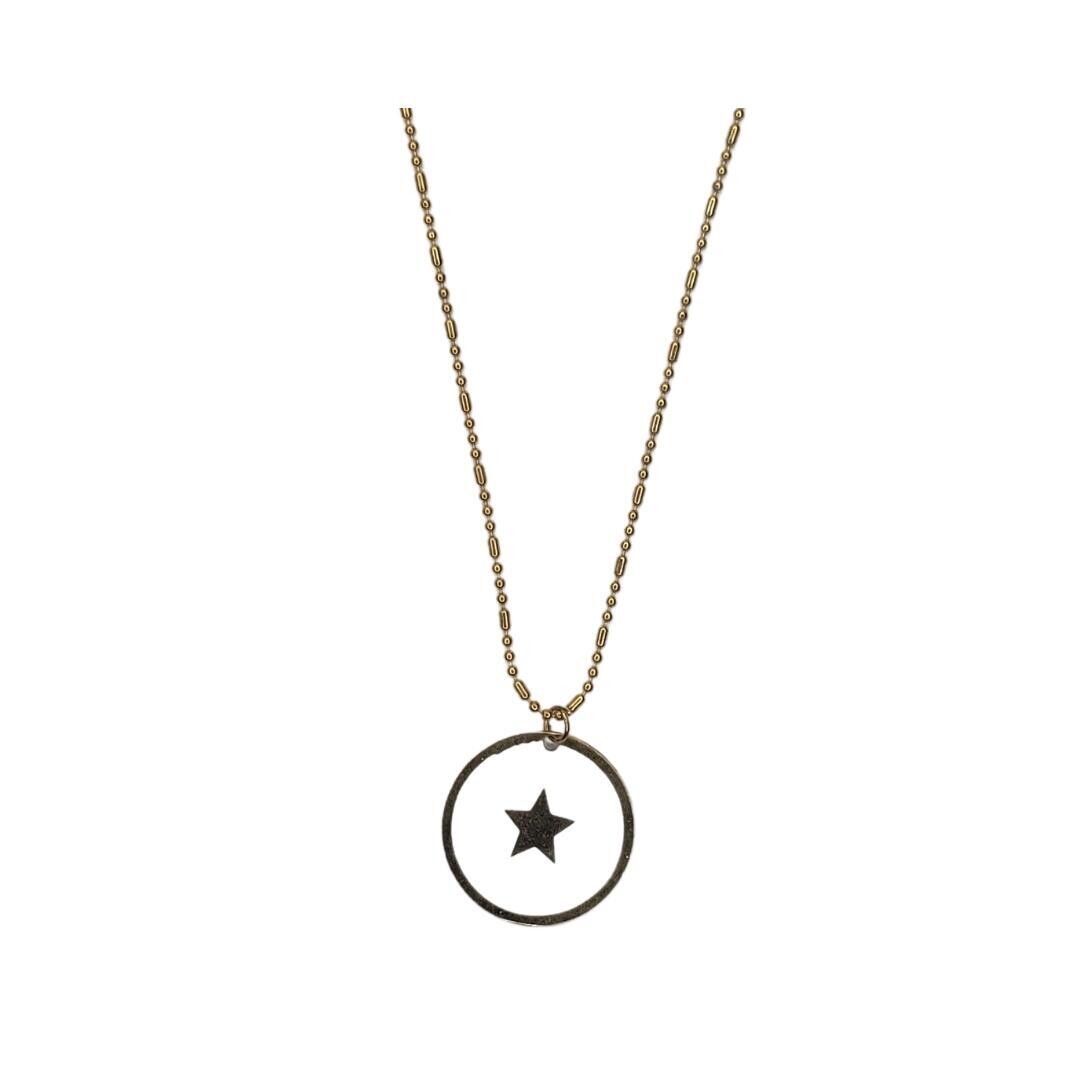 Collar con dije Estrella Blanca Al Por Mayor