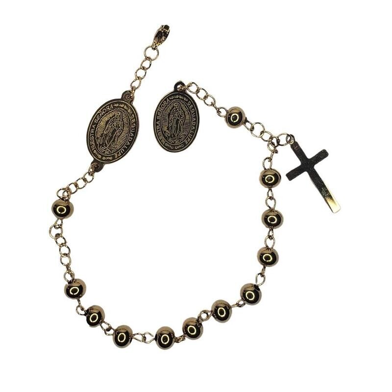 Pulsera De Acero Dorado  20cm PR300 Al Por Mayor