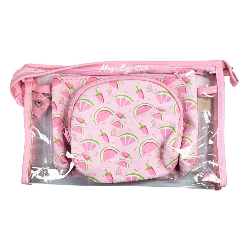 Cosmetiquera X3 Fresa y Sandía LA-11527 Al Por Mayor