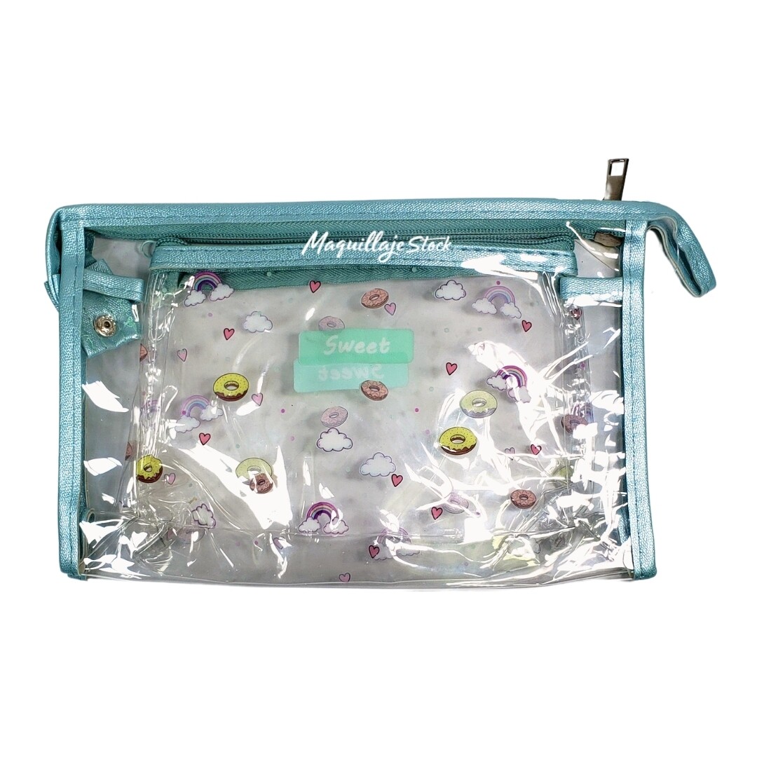 Cosmetiquera Transparente X2 LA-9675 Al Por Mayor