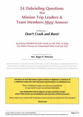 24 Debriefing Questions Mission Trip Leaders &amp; Team Members MUST Answer!