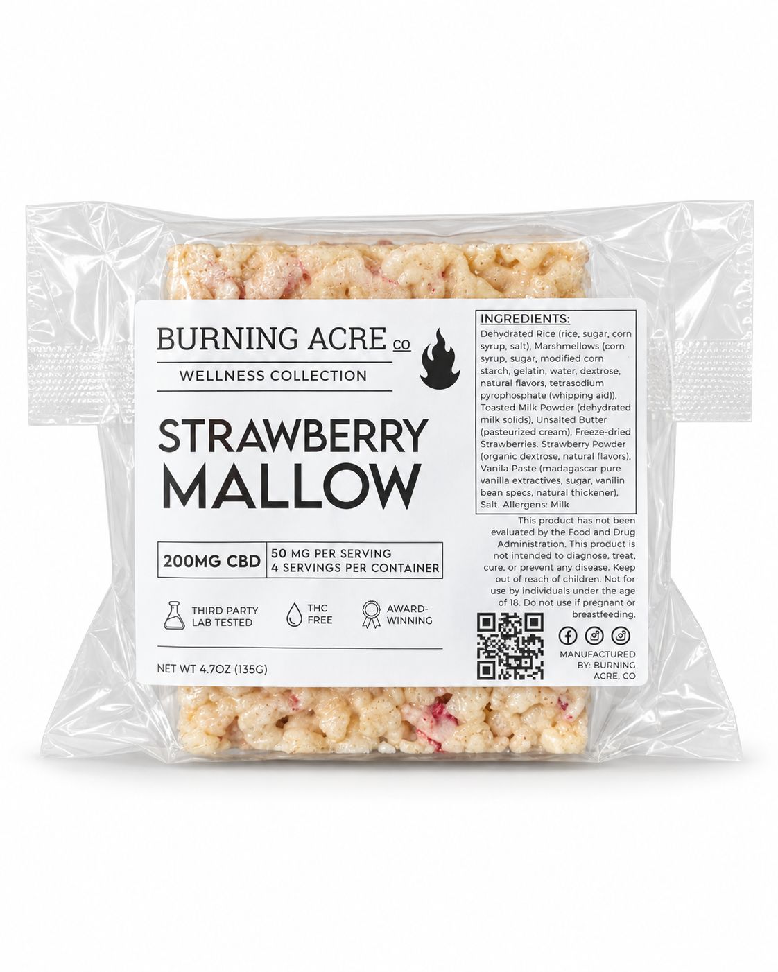 CBD Strawberry Mellow Mallow (200mg)