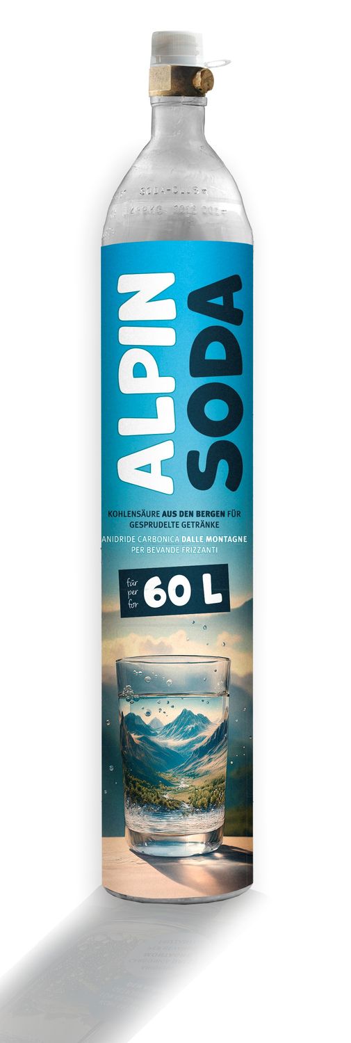 Nuova Bombola di anidride carbonica per gasatori con attacco standard e 425g di anidride carbonica alimentare