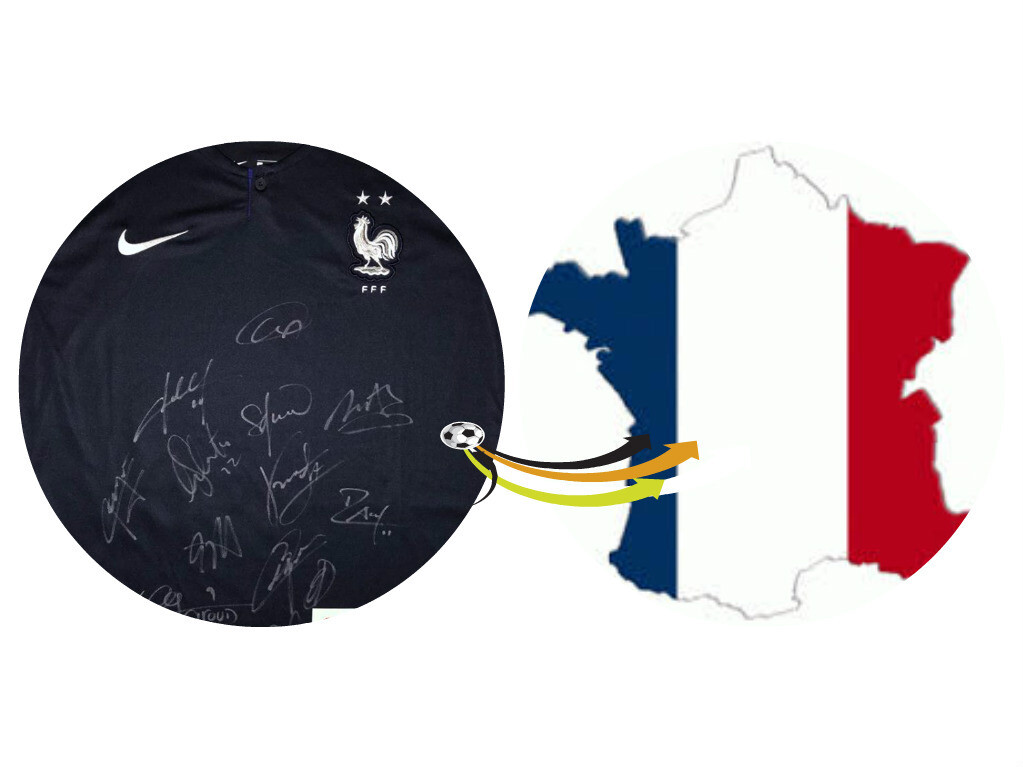 FRANCIA WORLD CUP 2018  Signed Number COA SWS220616