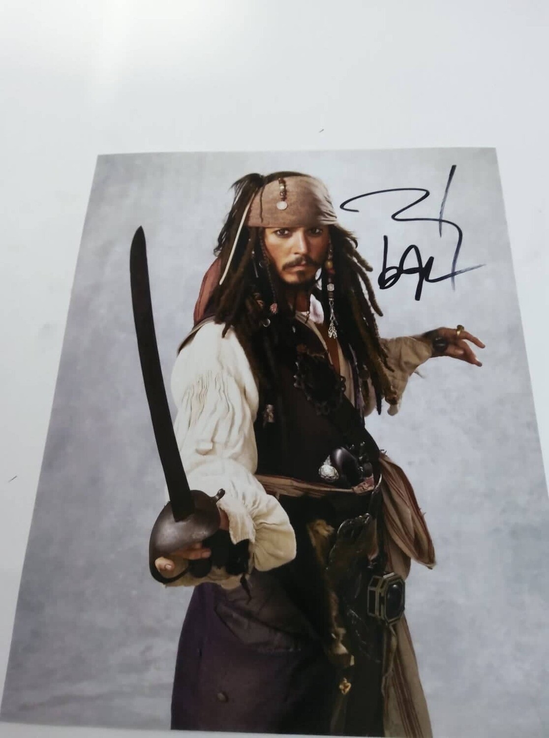 FOTO Jack Sparrow Johnny Depp Autografata Signed + COA Photo Jack