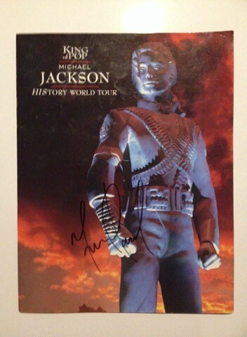 Michael Jackson Signed Tour Book Autografato Michael Jackson Signed Autograph