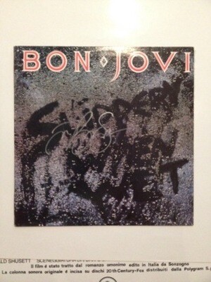 Jon Bon jovi signed record Autografato Jon bon Jovi Autograph Signed Autografato