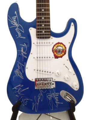Chitarra Guitar GUNS ROSES Autografato Signed Autografato Signed Guitar Guns n roses  Chitarra COA certificate Signed Chitarra Signed Cantanti Singer Star