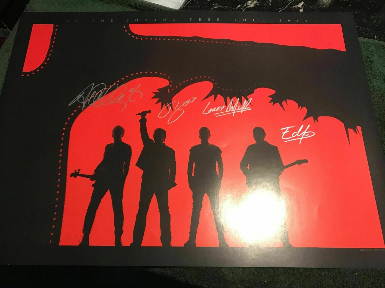 U2  signed record Autografi U2  Signed Record Autograph litograph U2 PRINT Stampa Autografata